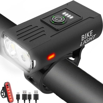 Victoper Bike Light, High Lumens Super Bright Bicycle Light, 6+4 Modes USB Rechargeable Bike Headlig...