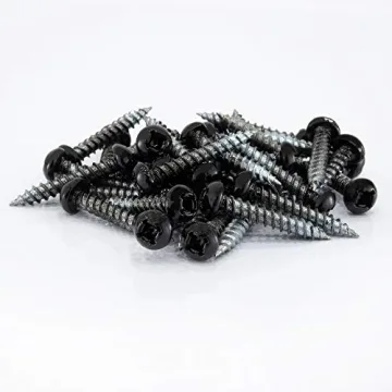 Reliable RecPro 8x1 Pan Head Metal RV Screws in Polar Black