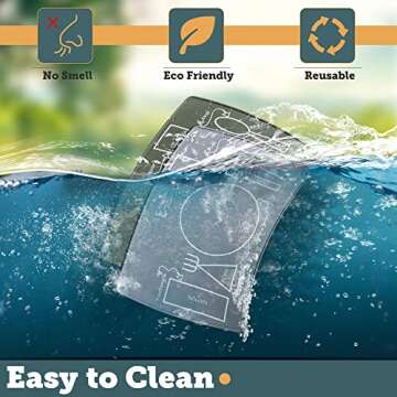 EzrAllora - 2 Piece Toddler Montessori Placemat for Dining Table - Easy Clean Table Setting Placemat - 11.81x17.72 in - Reusable Non-Slip Table Mats