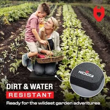 NoCry Extra Thick Professional Garden Kneeling Pad — Heavy Duty Anti-Slip Coating, Ultra Soft High Density Foam Cushion, Water & Dirt Resistant, Shock Absorbent Garden Kneeler