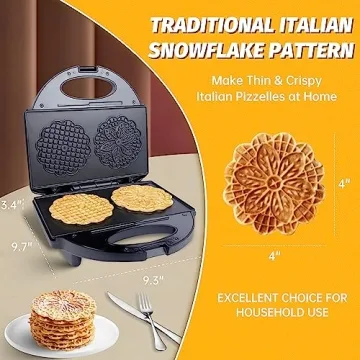 FineMade Pizzelle Maker for Easy Dessert Creation