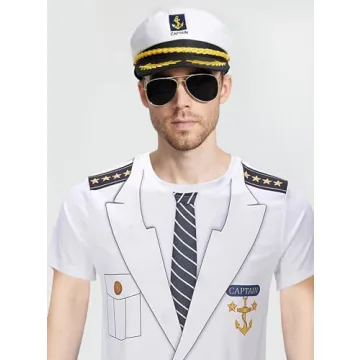 Gionforsy Captain Sailor Costume Set for Parties & Halloween