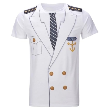 Gionforsy Captain Sailor Costume Set for Parties & Halloween
