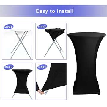 Versatile HolidayIdeas Cocktail Table Covers - 2 Pack