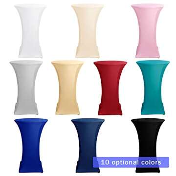 Versatile HolidayIdeas Cocktail Table Covers - 2 Pack