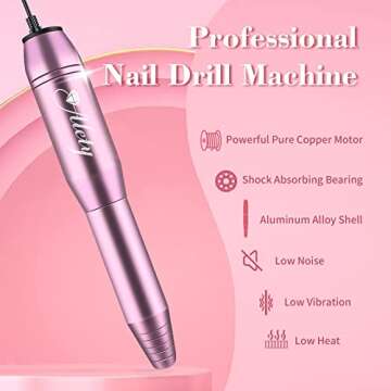Alety Electric Nail Drill Kit for Professional Nail Art
