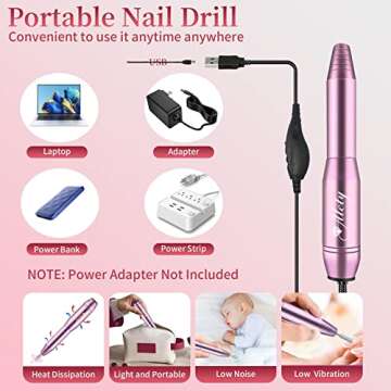 Alety Electric Nail Drill Kit for Professional Nail Art