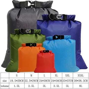 Pimoys Waterproof Dry Bags 6 Pack for Outdoor Adventures