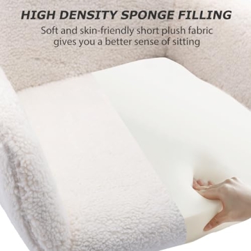 Chic KCC Faux Fur Swivel Desk Chair for Teens and Women