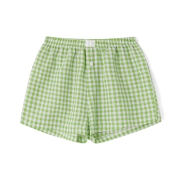 Women Y2K Plaid Shorts Perfect for Casual and Lounge Wear