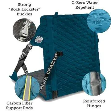 Crazy Creek HEX 2.0 Chair - Compact & Water-Resistant Outdoor Seating