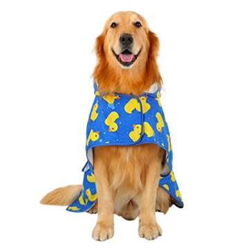 HDE Dog Bathrobe Ultra Absorbent Quick Drying Towel