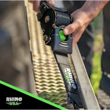 Rhino USA Heavy-Duty Ratchet Straps - 3,033lb Strength