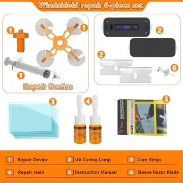 2025 Windshield Repair Kit for Chips Cracks Quick Fix