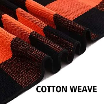 Fall Outdoor Plaid Rug - Perfect for Seasonal Home Decor