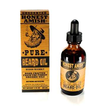 Honest Amish Pure Beard Oil - Natural Organic Care for Beards