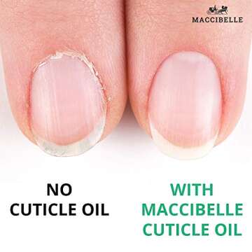 Maccibelle Cuticle Oil 0.5 oz - Heals Dry Cracked Cuticles (Milk & Honey)