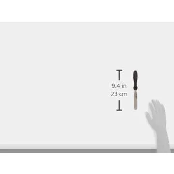 NY Cake 4" Offset Spatula with Black Handle for Baking