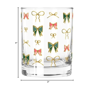 Slant Collections 12-Ounce Holiday Cocktail Glasses