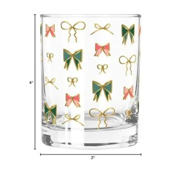Slant Collections 12-Ounce Holiday Cocktail Glasses