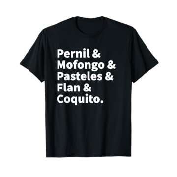 Puerto Rico Food T-Shirt | Celebrate Boricua Pride with Style