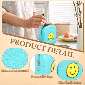 Silkfly 3 Pcs Preppy Makeup Bags for Style & Organization