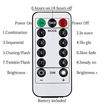 Mankinlu Star String Lights 50 LED 25 ft Waterproof Christmas Fairy Lights 8 Modes Star Twinkle Fairy Lights Battery Operated with Remote Control for Party Bedroom Kids Tent Christmas Decor Warm White