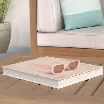 KUGUAOK Retro Rectangle Sunglasses - Stylish UV Protection Two-Pack