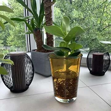 SUJUN Matte Black Oval Candle Holders Set of 2 - Vintage Decorative Candle Stand for Indoor Outdoor, Events, Parties, Christmas Day Gift, Wedding Decorations Large B