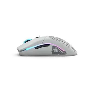 Glorious Model O Wireless Gaming Mouse - Superlight, 69g Honeycomb Design, RGB, Ambidextrous, Lag Free 2.4GHz Wireless, Up to 71 Hours Battery - Matte White