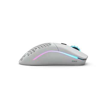 Glorious Model O Wireless Gaming Mouse - Superlight, 69g Honeycomb Design, RGB, Ambidextrous, Lag Free 2.4GHz Wireless, Up to 71 Hours Battery - Matte White