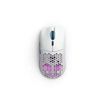 Glorious Model O Wireless Gaming Mouse - Superlight, 69g Honeycomb Design, RGB, Ambidextrous, Lag Free 2.4GHz Wireless, Up to 71 Hours Battery - Matte White
