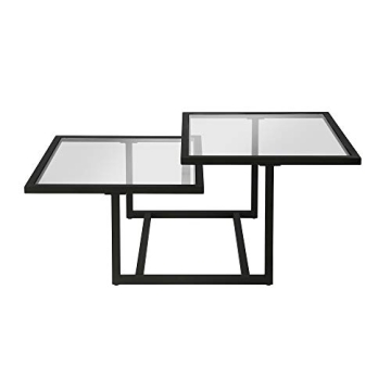 Henn&Hart 43" Wide Square Coffee Table - Modern Blackened Bronze