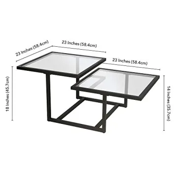 Modern Blackened Bronze Coffee Table by Henn&Hart