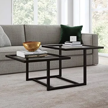 Modern Blackened Bronze Coffee Table by Henn&Hart