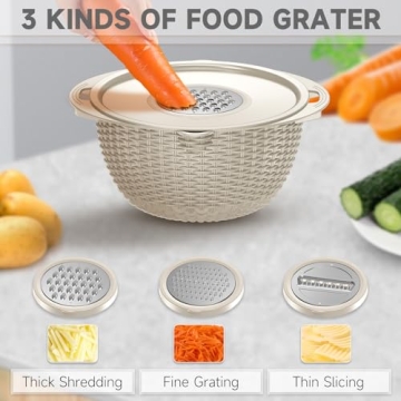 4-in-1 Kitchen Colander and Bowl Set for Easy Meal Prep