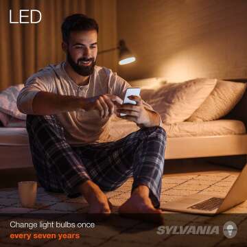 SYLVANIA ECO LED Light Bulb, 60W Equivalent 8 Count