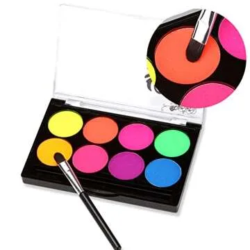 MEICOLY Neon Face Paint - UV Blacklight Glow Palette