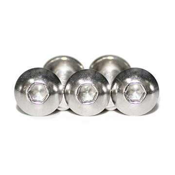 M5 Button Head Socket Cap Screws 100 Pack A2 Stainless Steel