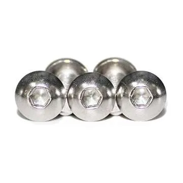 M5 Button Head Socket Cap Screws 100 Pack A2 Stainless Steel