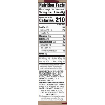 Gluten Free Vegan Larabar Almond Butter Bars 6ct