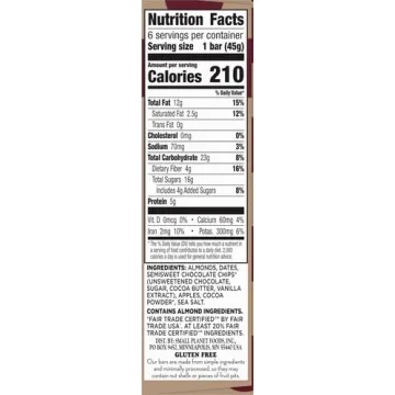 Gluten Free Vegan Larabar Almond Butter Bars 6ct