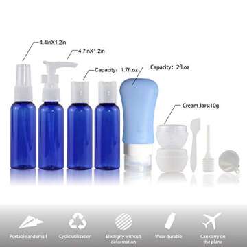 YICTEK Travel Bottles Kit for Toiletries - TSA Approved