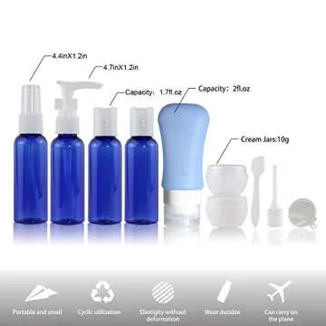 YICTEK Travel Bottles Kit for Toiletries - TSA Approved