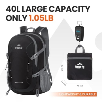 Venture Pal 40L Packable Travel Backpack for Adventures