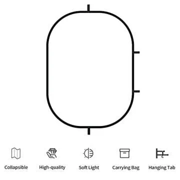 Selens Oval Light Diffuser, 59x78in/150x200cm Collapsible Pop-up Soft Light Diffusion with Portable Carrying Bag for Outdoor Photo Studio Lighting Video Live Streaming