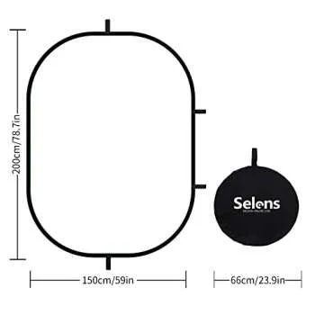 Selens Oval Light Diffuser, 59x78in/150x200cm Collapsible Pop-up Soft Light Diffusion with Portable Carrying Bag for Outdoor Photo Studio Lighting Video Live Streaming