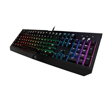 Razer BlackWidow Chroma: Clicky RGB Mechanical Gaming Keyboard - 5 Macro Keys Green Mechanical Switches (Tactile and Clicky)