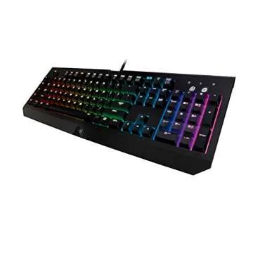Razer BlackWidow Chroma: Clicky RGB Mechanical Gaming Keyboard - 5 Macro Keys Green Mechanical Switches (Tactile and Clicky)