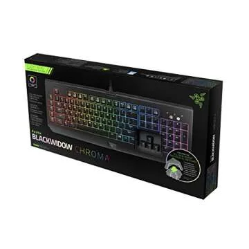Razer BlackWidow Chroma: Clicky RGB Mechanical Gaming Keyboard - 5 Macro Keys Green Mechanical Switches (Tactile and Clicky)